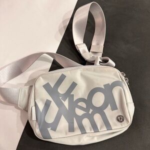 Lululemon White and Gray Crossbody Bag